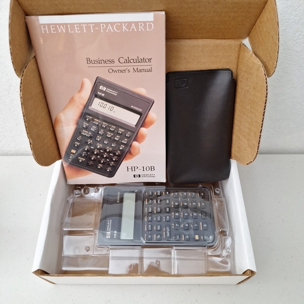HP‎ Hewlett Packard HP 10B BUSINESS FINANCIAL CALCULATOR w/ Manual & Cover NEW